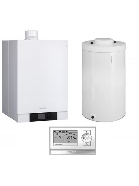 Kondenzačný plynový kotol Viessmann VITODENS 200-W 13kW+120L zás.+Vitotrol 200A + ekvitermika