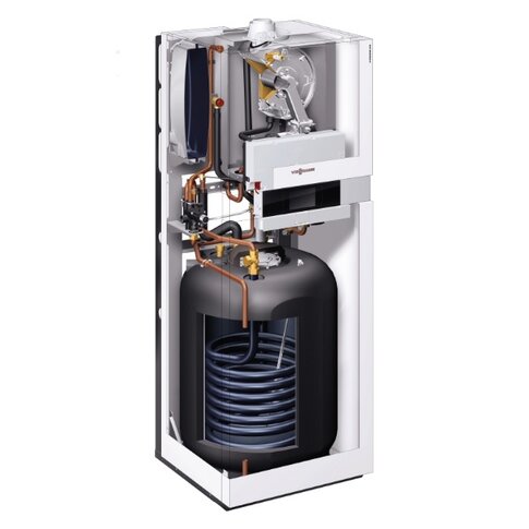 Kondenzačný plynový kotol Viessmann VITODENS 222-F 35kW regulácia Vitotronic 200 zabudovaný zás. 130L